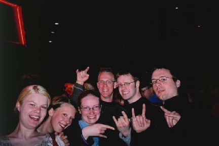 Photo of some DKS Group Members clubbing in Helsinki 2003