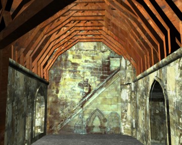 the model's North trancept wall
