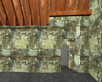 the model's entrance