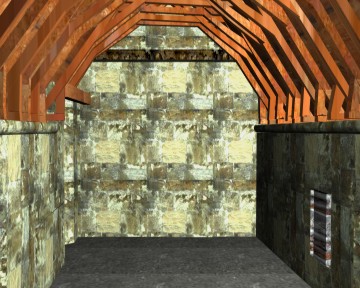 the model's Chapter House wall