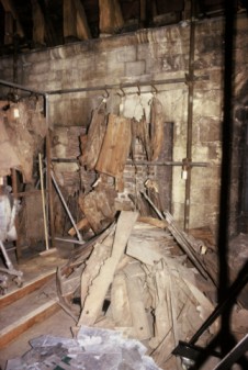 the room's fireplace