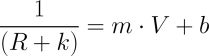 Acroname Equation 3: Line function after substitution