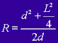 Radius of moon equation